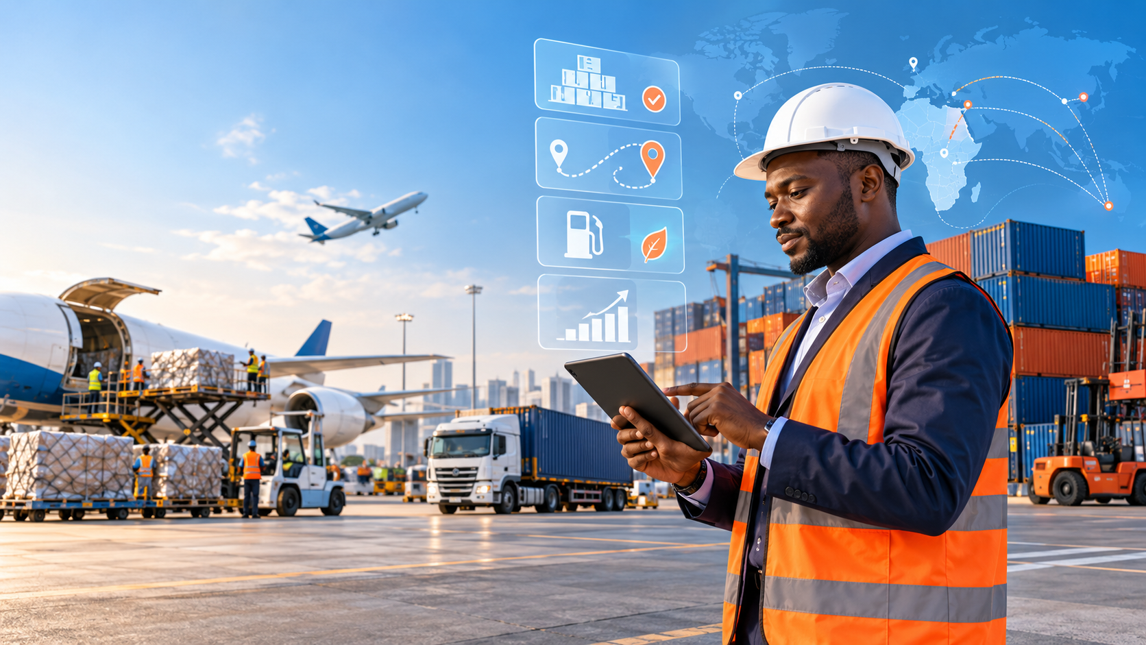 Professionnel optimisant les flux et les coûts d’une opération logistique